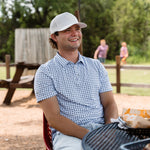 Texas White & Navy Polo