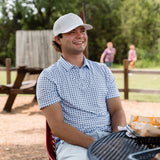 Texas White & Navy Polo