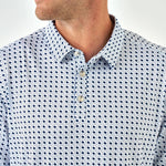 Texas White & Navy Polo