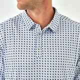 Texas White & Navy Polo