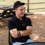 Pearl Snap Polo-Red & Black