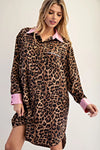 Leopard Mini Shirt Dress