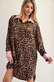 Leopard Mini Shirt Dress