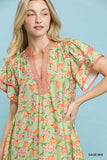 Sage Fall Floral Dress
