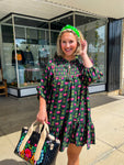 CURVY Green Fall Mix Dress
