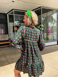 CURVY Green Fall Mix Dress