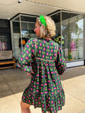 CURVY Green Fall Mix Dress