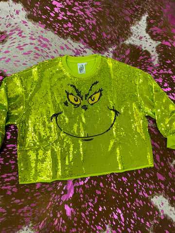 Sparkle Grinch Sweatshirt