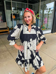 Black & Cream Fall Dress