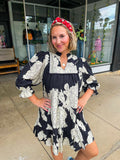 Black & Cream Fall Dress