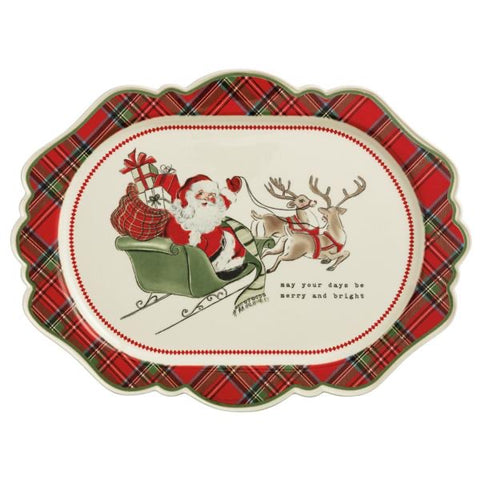 Classic Xmas Tartan Platter