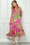 Coral Abstract Dress