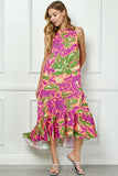 Coral Abstract Dress