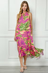 Coral Abstract Dress