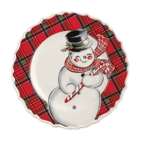 Snowman Salad Plate