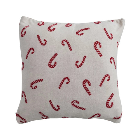 Candy Cane Square Pillow