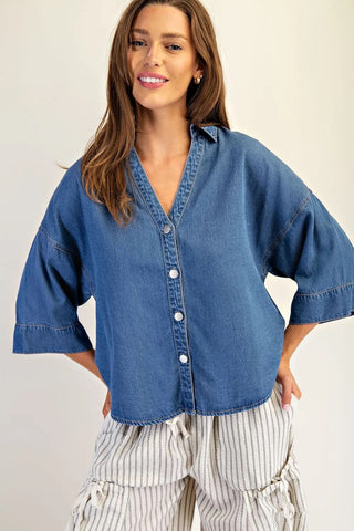 Denim Girl Top