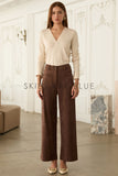 Chocolate Brown Suede Pants