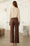 Chocolate Brown Suede Pants