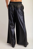 Black Vegan Leather Pants