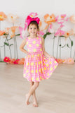 Pink Lemonade Tank Twirl Dress: 3T