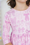 Twinkle Ties 3/4 Sleeve Pocket Twirl Dress: 9/10