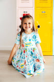 School Rules S/S Pocket Twirl Dress: 2T