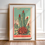 Cactus Landscape Matchbook Vaya Con Dios Art Print: 12″×18″