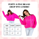 Blue Polka Dot Crop Sweatshirt: L/XL