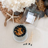 Glass Jar + Black Matches
