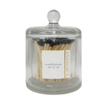 Glass Jar + Black Matches