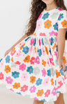 Retro Floral S/S Pocket Twirl Dress: 5/6