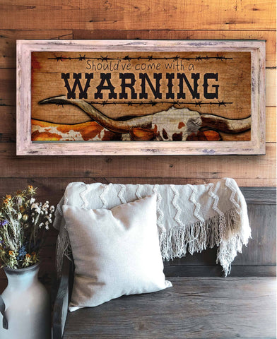 Should've Come with a Warning - 18" x 36" Large Rectangle