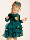 Tree Topper Ruffle Velvet Dress