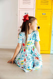 School Rules S/S Pocket Twirl Dress: 2T