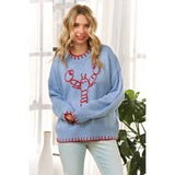 Lovely Lobster Sweater-Blue