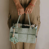 Diaper Caddy in Sage Green