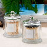 Glass Jar + Black Matches