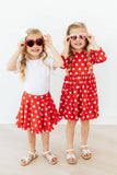 Red Polka Dots Twirl Dress