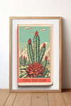 Cactus Landscape Matchbook Vaya Con Dios Art Print: 12″×18″
