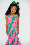 Luau Floral Ruffle Maxi Dress: 5/6