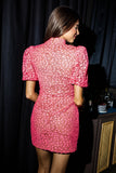 Pink Sparkle Lace Dress