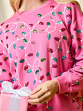 Pink Holiday Lights Sweatshirt