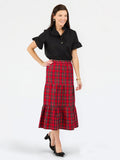 Eloise Tiered Plaid Skirt
