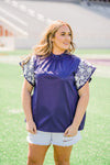 Go Frogs Leather Top