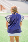 Go Frogs Leather Top