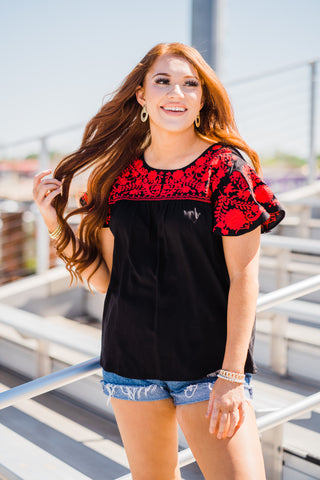 The Red & Black Top