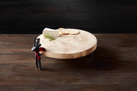 Metal Deer Wood Stand