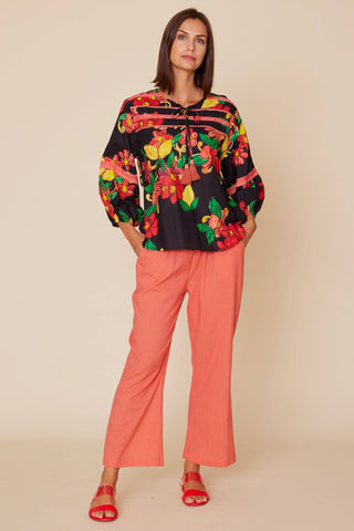 Coral Flowy Pants