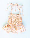 Juniors Orange Floral Top
